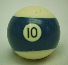 Pool Table Billiard Ball #10 Blue Stripe Vintage Replacement Piece - £10.19 GBP