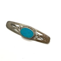 Vintage Sterling and Turquoise Bar Pin  - $37.62