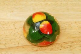 Vintage Kitchen 2PC Lot Perspex Acrylic Lucite Jam Fruit Jar Dome Lids Tops - $24.74