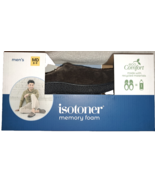 Isotoner Men&#39;s Memory Foam eco Comfort Slippers Large 8-9 Dark Brown New - $30.02 CAD