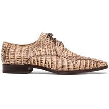 Apricena Genuine caiman Crocodile Dress Derby's Lace Up Rustic Orix image 2