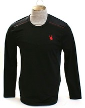 Spyder ProWeb Black &amp; Gray Crew Neck Long Sleeve Pullover Shirt Men&#39;s NWT - £71.84 GBP