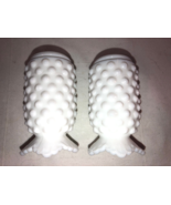 Fenton White Hobnail Salt And Pepper Shakers Mint No Tops - $14.99
