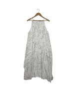 Lungo Larno Dress Womens Small White Linen Sleeveless Midi Pockets Italy... - $52.78 CAD