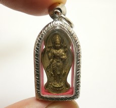Maa Laxmi Lakshmi devi hindu goddess brass amulet pendant blessed for rich wealt - £34.17 GBP