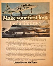 US Air Force PRINT AD First Love USAF Art Edwardson Airline Pilot 1972 - $181.16 MXN