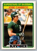 1988 Topps Kay-Bee Superstars of Baseball #3 Jose Canseco Card - £0.92 GBP