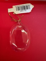 6 Vintage HTF 3” Provo Craft Clear Glass Ornaments Ovals Round Rare - £18.37 GBP