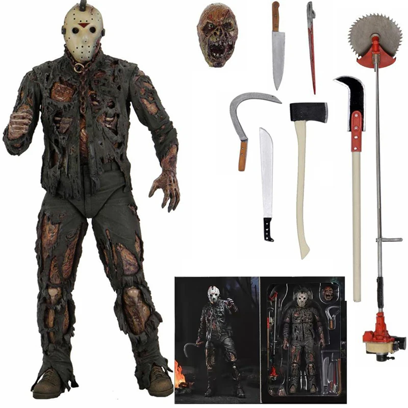NECA Friday Toys Freddy Jason Voorhees  Action Figure Toy Doll Christmas Gift - £28.44 GBP+
