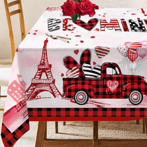 Hexagram Valentines Tablecloth, Valentines Table Cloth Rectangle 60X84 I... - £11.18 GBP