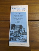 The Official 1991 Chamber Of Commerce Nashville Map And Pocket Guide Brochure - £27.93 GBP