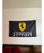 Black Ferrari Racing Flag 3x5 | Garage Man Cave Decor - $20.00