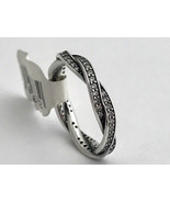 Authentic PANDORA Twist of Fate Ring, Sterling Silver 190892CZ-56, Size ... - $72.19
