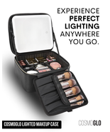 Lighted Make Up Case for Travel. Zippered case with removable mirror. 10/10 - $931.17 MXN