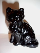 Mosser Handmade Glass Black Persian Cat Kitten Figurine Made in USA! - £17.01 GBP