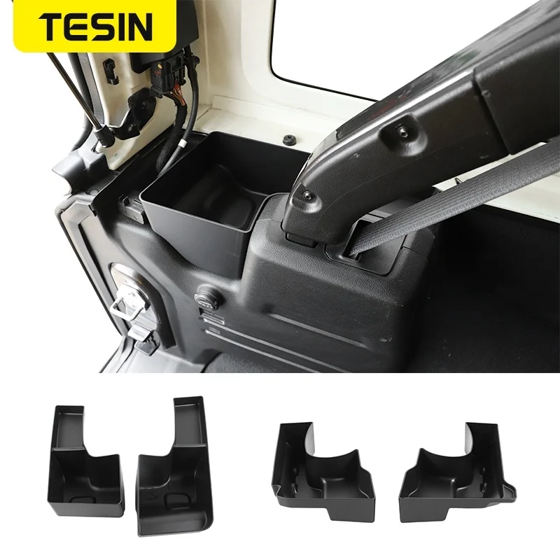 TESIN Stowing Tidying for Jeep Wrangler Jk 2011+ Car Trunk Side Storage Box - £46.57 GBP+
