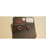 Little Girls Jewelry (new) Earrings #672 PINK HEARTS - £4.09 GBP