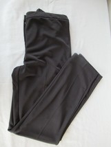 Susan Graver pants Liquid Knit Size 6 black  inseam 30&quot;  straight leg - $17.59