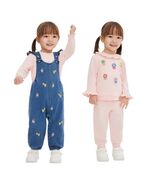 Little Me Boys Girls Coverall Set Pink Multicolor 4-Piece Tops Bottom Ov... - $64.12 CAD