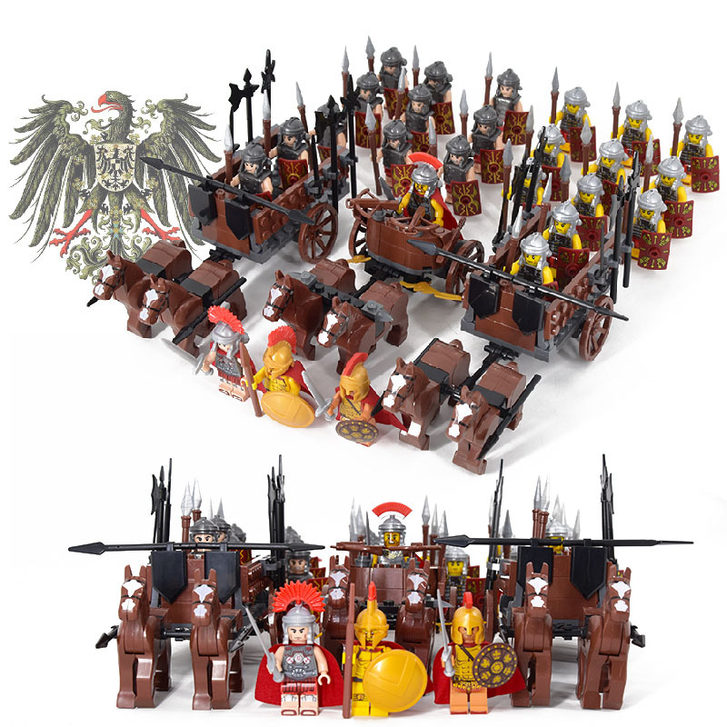 Custom Bricks -Ancient Rome Legion ( 26xfigures 3xChariots )