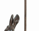 Rustic Cast Iron Bunny Hare Rabbit Door Stop Or Porter With Long Handle - $40.99