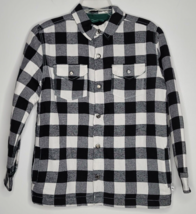 Tommy Bahama Flannel Shirt Jacket Boys XL 14 Black Sherpa Shacket Plaid NEW - £21.32 GBP