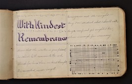 1886 antique ELLA G. KICE staunton va AUTOGRAPH ALBUM folkart handwritten zirkle - £97.27 GBP