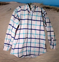 Vtg John Ashford Sport Men’s Shirt Size Medium Pink Plaid Flannel 100% Cotton - £7.10 GBP