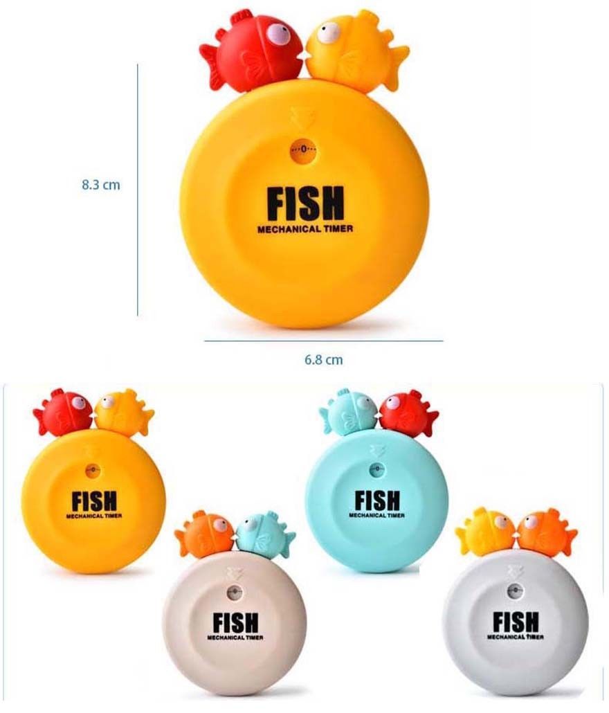 Cartoon Bobofish Timers Mechanical Kitchen Cooking Timer Manual Timer Co... - $13.99