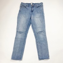 J Crew Jeans 28 Straight Leg Destroyed Distressed Medium Wash Women’s - $6.61