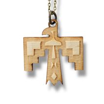 Necklace - Thunderbird Native American - Snake and Cable Link chains - B... - $21.55