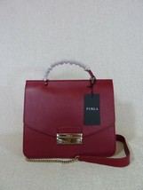 NWT FURLA Cabernet Saffiano Leather Small Top Handle Julia Shoulder Bag ... - $378.00