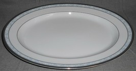 Noritake Hampshire Platinum Pattern Oval Serving Platter Contemporary Fine China - £25.28 GBP