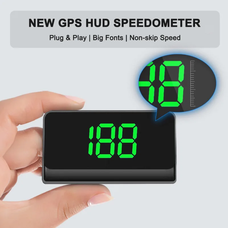 Car HUD Digital Speedometer Universal Head Up Windshield Projector GPS Big Font - £7.74 GBP+