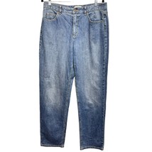 Talbots Jeans Blue Size 12 Straight Leg High Rise Medium Wash Spandex Denim - £18.73 GBP