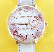 JUICY COUTURE Women&#39;s Watch #1901601 Floral Pattern Beige Leather Band - New! - £107.91 GBP