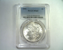 1881 Morgan Silver Dollar Pcgs MS65 Nice Original Coin Bobs Coins Fast Shipment - £340.11 GBP