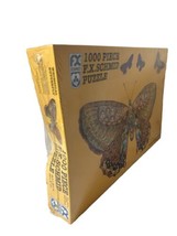 1995 F.X. Schmid Whimsical Butterfly Shaped 1000 Piece Puzzle - $16.83