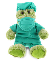 Sitting Alligator Doctor Plush Toy With Cute Scrub Uniform &amp; Cap - 8&quot; - £33.96 GBP