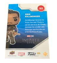 Upper Deck Funko Pop Card Marvel Erik Killmonger 52 Platinum Silver - £4.56 GBP