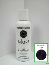 Creative Image Adore Semi Permanent Hair Color #120 Black Velvet 4oz - £4.41 GBP