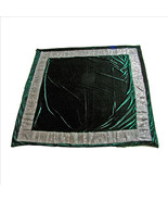 Dark Green Velour Table Topper w/Rhinestone Band 54&quot; Square SALE  Make a... - $14.84