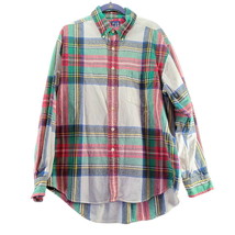 Gap Womens Blouse Multi-Color Size Large 100% Cotton Button Down Long Sleeve - £14.21 GBP