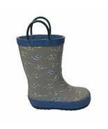 OshKosh B&#39;gosh Snow Boots Rain Little Boys 7 Blue Gray Dinasours Pull On - £19.15 GBP
