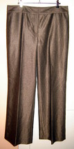 JONES NEW YORK COLLECTION Gold/Black Wool Blend Flare Leg Dress Pants (1... - $48.90