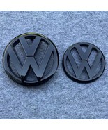 VW Golf 6 Mk6 GTI TSI TDI R20 Front Grill &amp; Rear Trunk Emblem Glossy bla... - $67.48 CAD