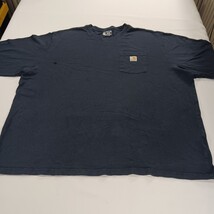 Carhartt K126 NVY Men's Blue Long Sleeve Pocket Workwear Cotton T-Shirt Size 3XL image 13