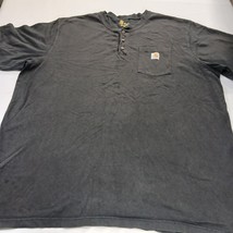 Carhartt K84 BLK Men's Black Cotton Pocket Short Sleeve Henley Shirt Sz 3XL Tall image 15