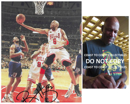 Ron Harper signed Chicago Bulls basketball 8x10 photo Proof COA autographed - £66.54 GBP