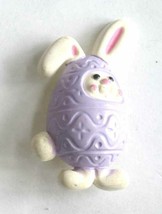 Avon Super Cute Easter Egg Bunny Rabbit Brooch vintage 1 3/4&quot; - £10.35 GBP